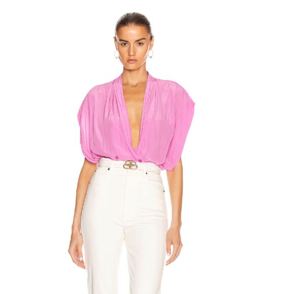 Smythe Yoda Blouse Baby Light Pink Lilac Size L - Picture 1 of 7